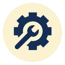 wrench and gear icon