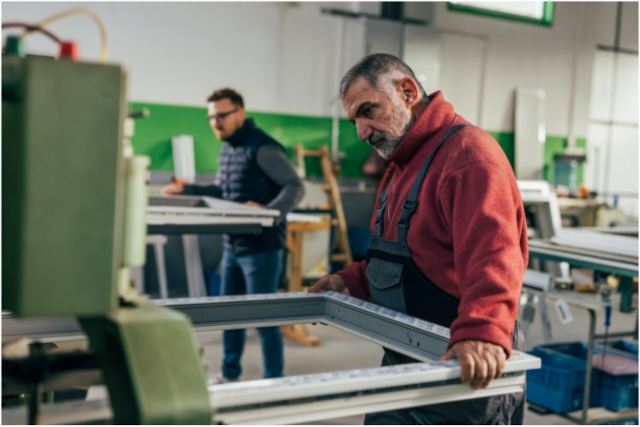 men working on frames